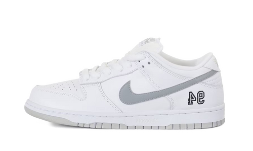 Nike SB Dunk Low Supreme 94 White Metallic Silver