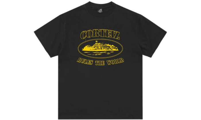Corteiz Alcatraz Tee Black/Yellow