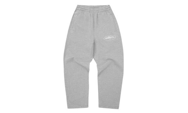 Corteiz Island Puff Print Open Hem Pant Heather Grey
