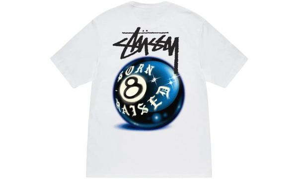 Stussy Born X Raised 8 Ball Tee White