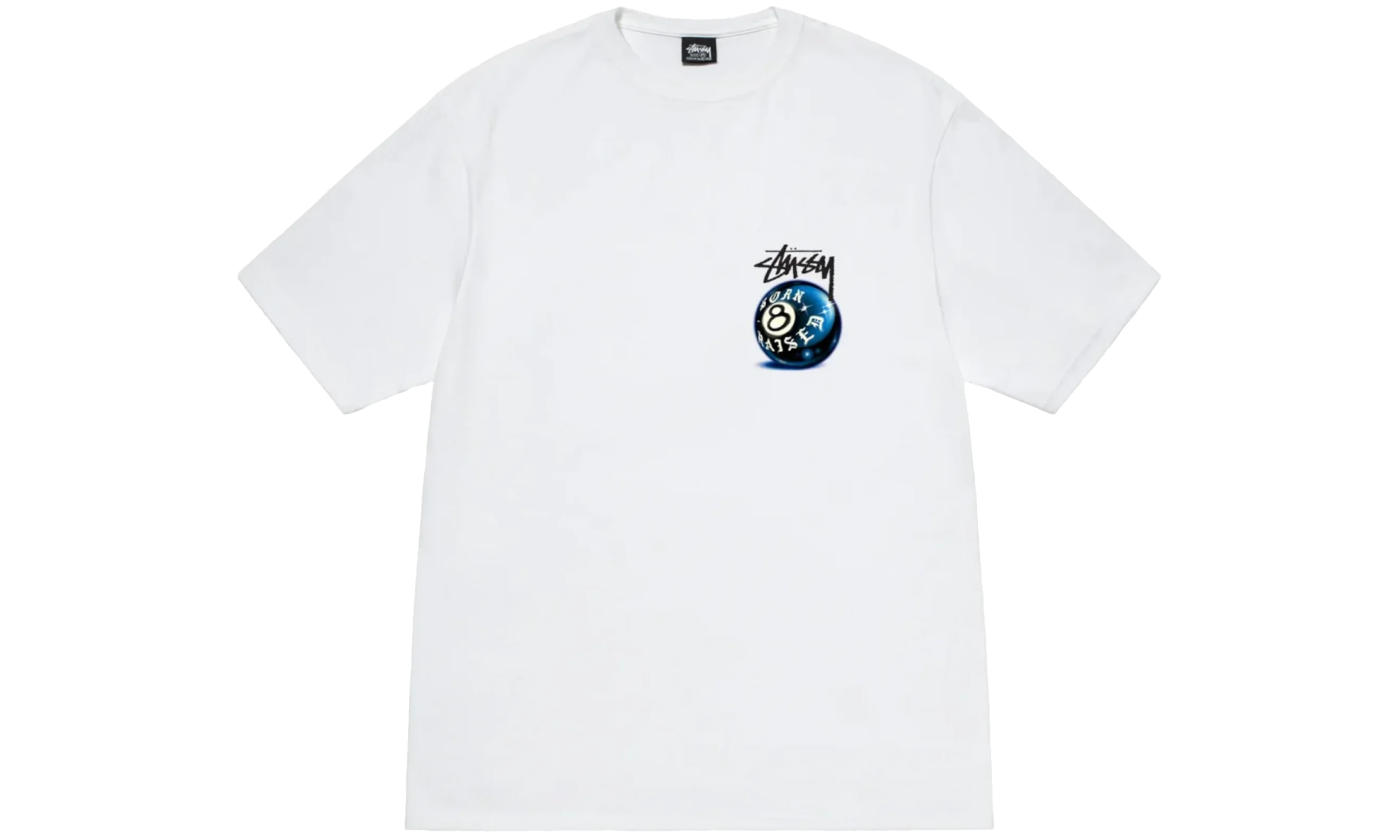 Stussy Born X Raised 8 Ball Tee White