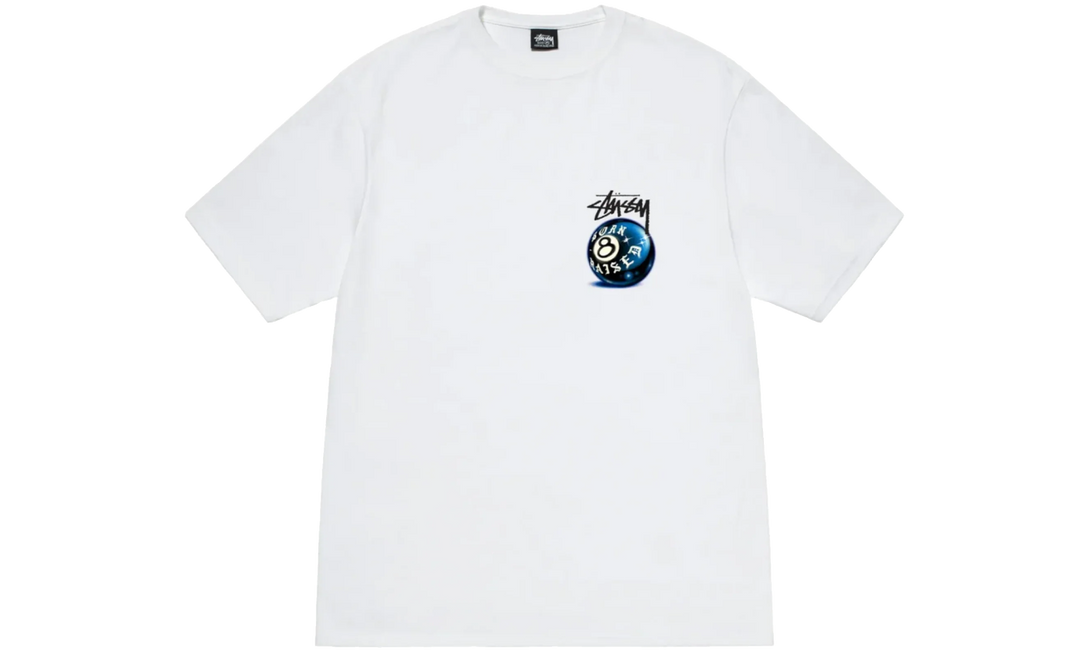 Stussy Born X Raised 8 Ball Tee White