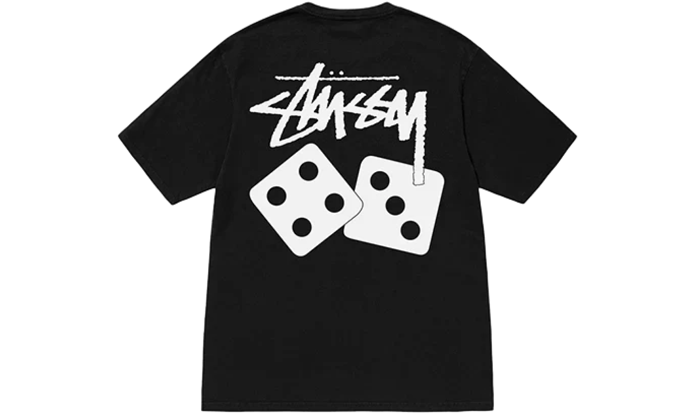 Stussy Dice Pigment Dyed Tee Black
