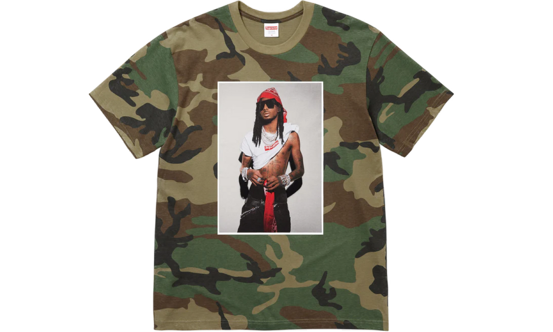 Supreme Playboi Carti Tee Woodland Camo
