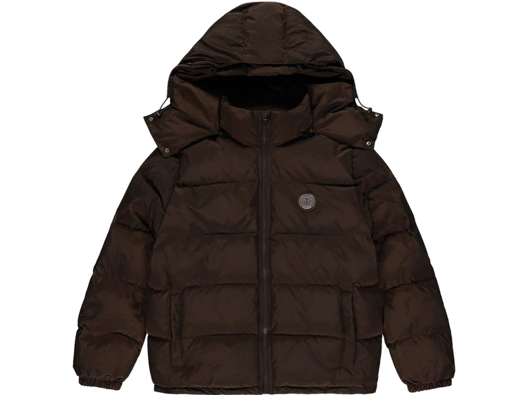 Trapstar Irongate Detachable Hooded Puffer Jacket Brown