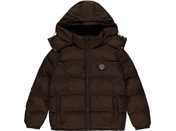 Trapstar Irongate Detachable Hooded Puffer Jacket Brown