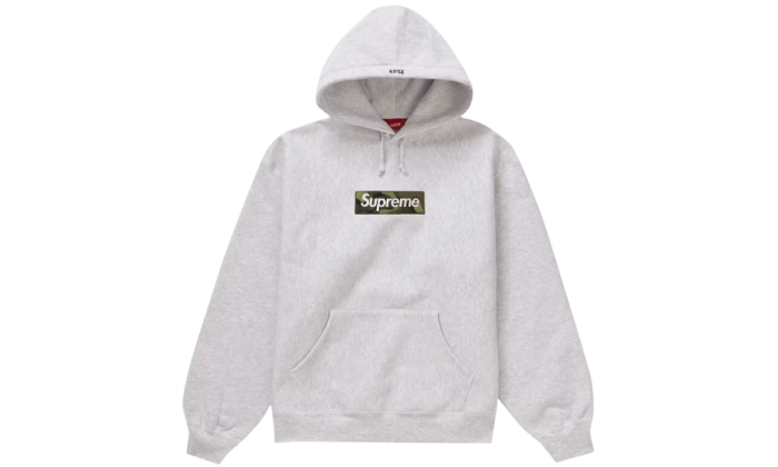 Supreme Box Logo Hooded Sweatshirt (FW23) Ash Grey