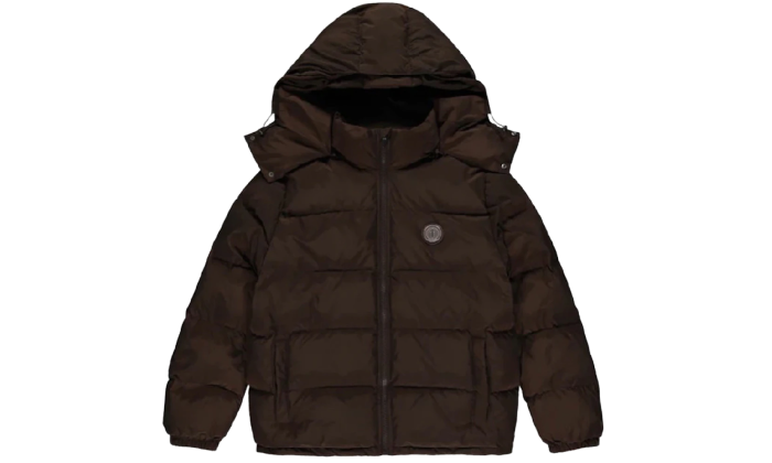 Trapstar Irongate Detachable Hooded Puffer Jacket Brown