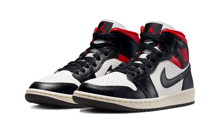 Air Jordan 1 Mid Black Gym Red